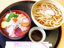 うどん+ミニ海鮮丼セット